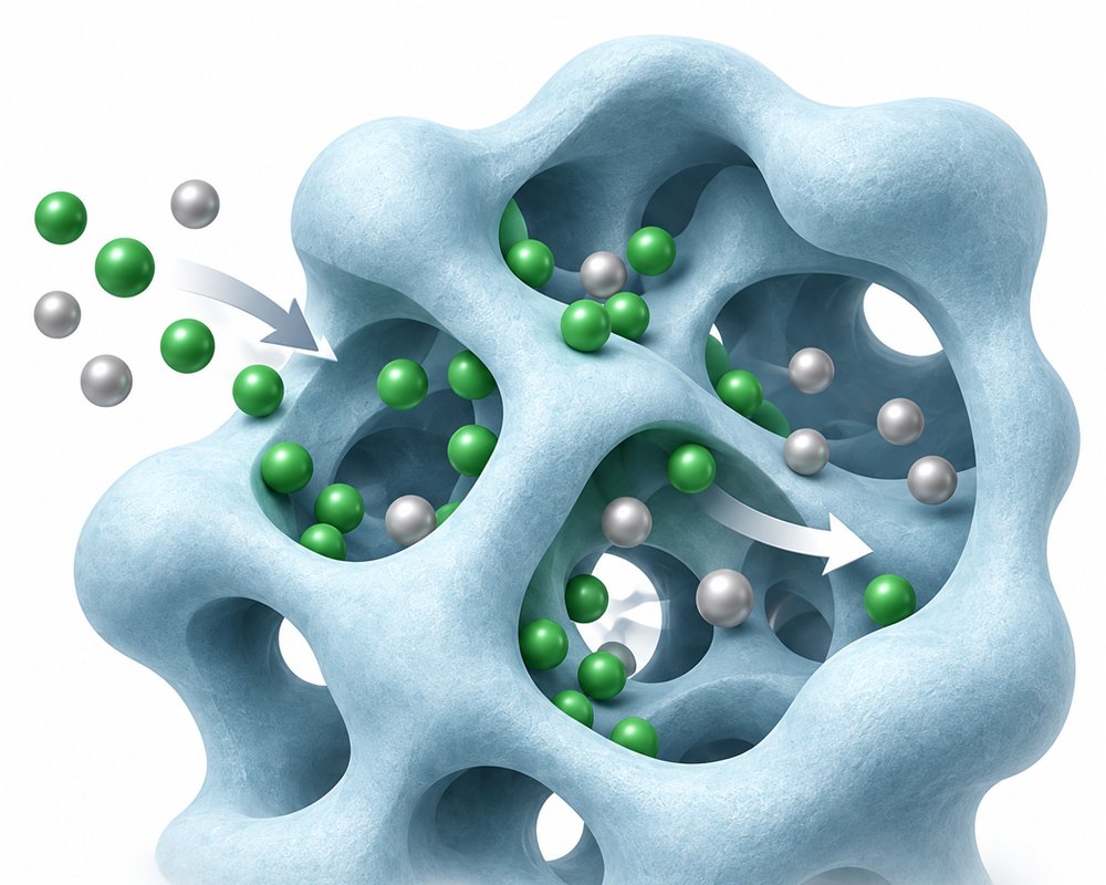 Adsorption and separation: molecules entering a porous framework